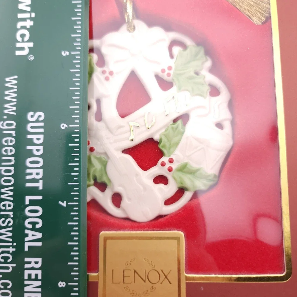 Lenox Christmas Tree Ornament Porcelain Wreath Musical Note For My Music Teacher